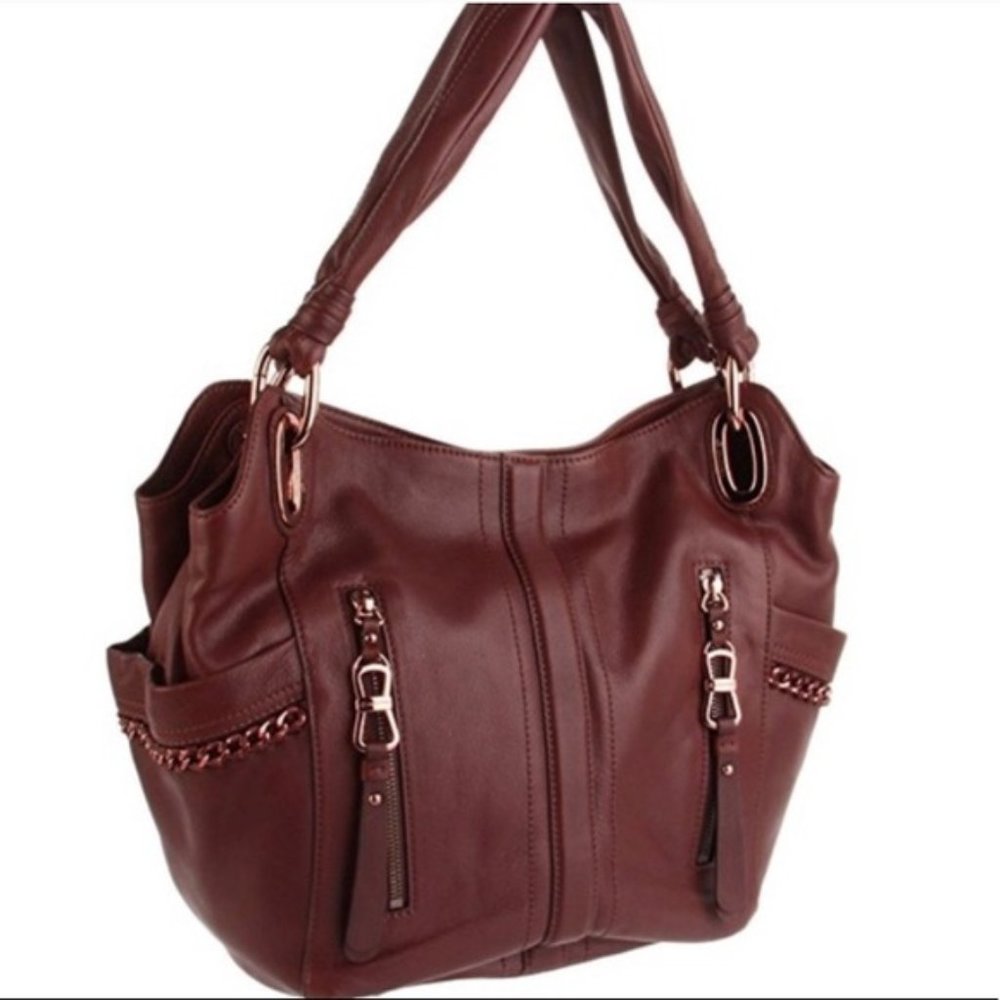 NEW B. MAKOWSKY Alice Shopper Leather Bag